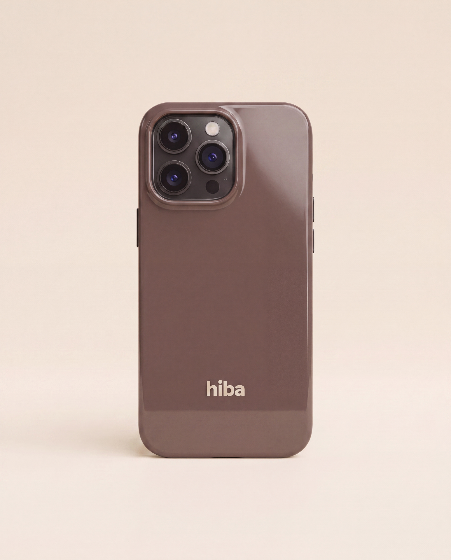 HIBA Cocoa Brown iPhone case front product view