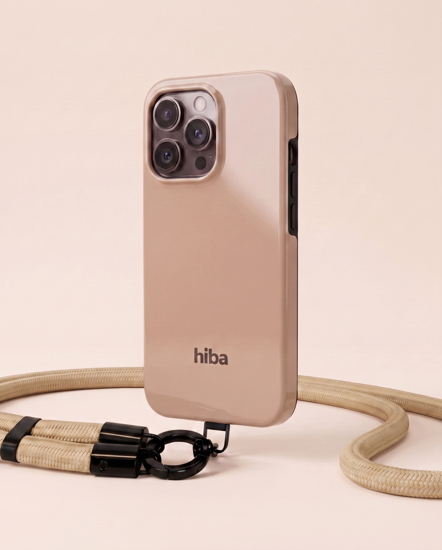 HIBA phone strap almond main view