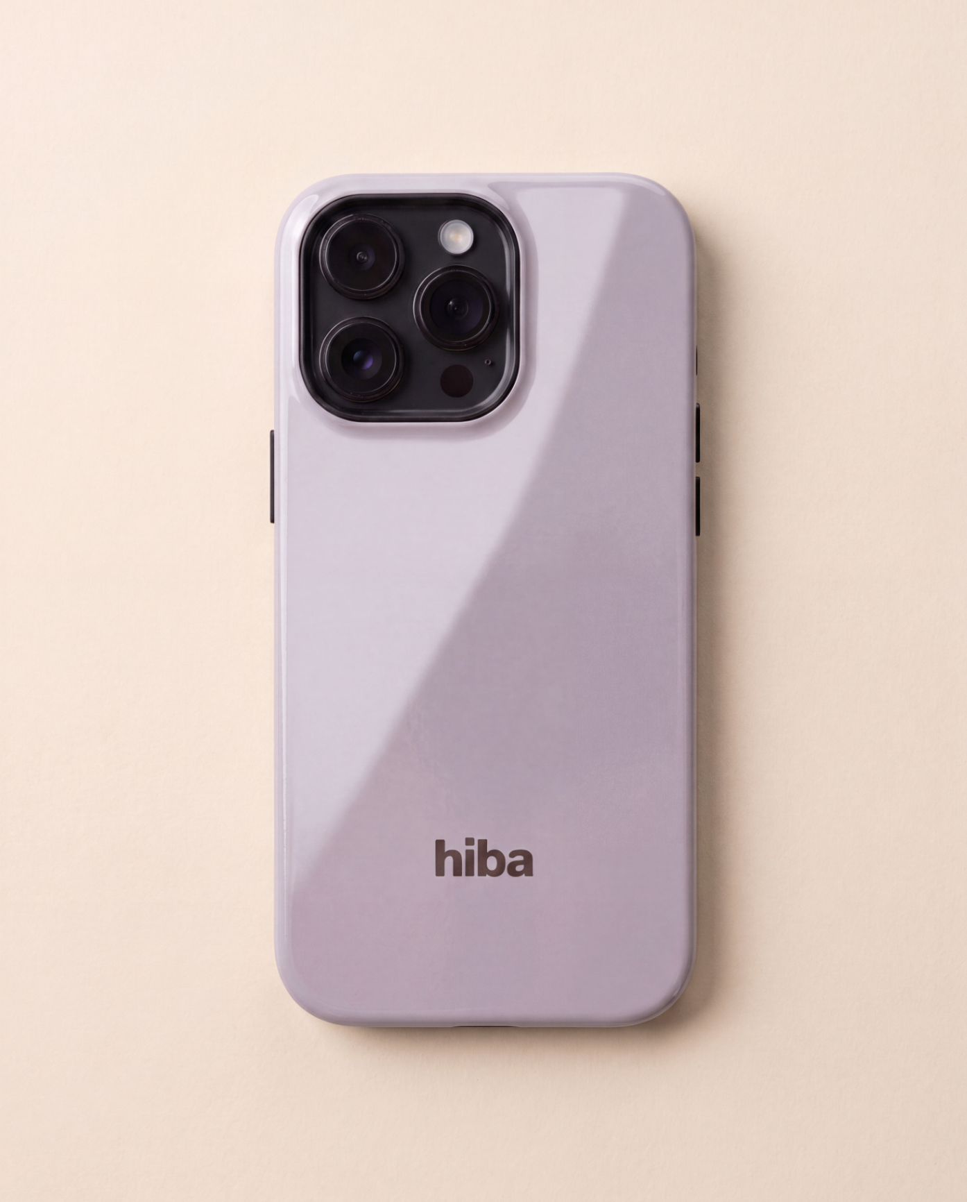HIBA Lavender Haze iPhone case lifestyle flatlay