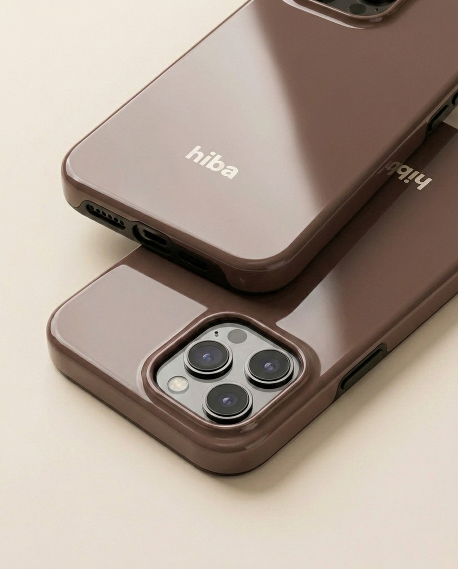 HIBA Cocoa Brown iPhone case feature details