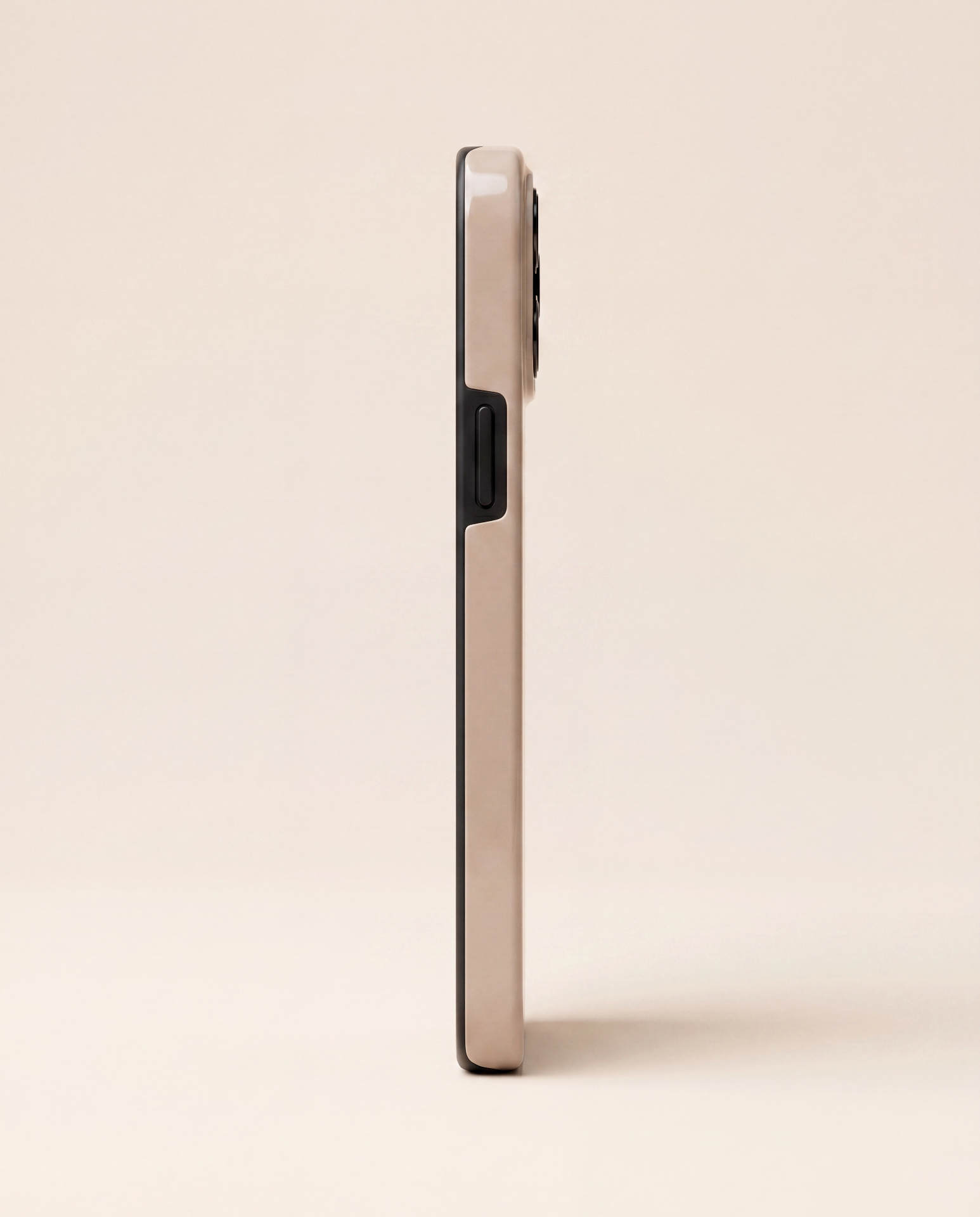 HIBA Almond Nude iPhone case angled side view