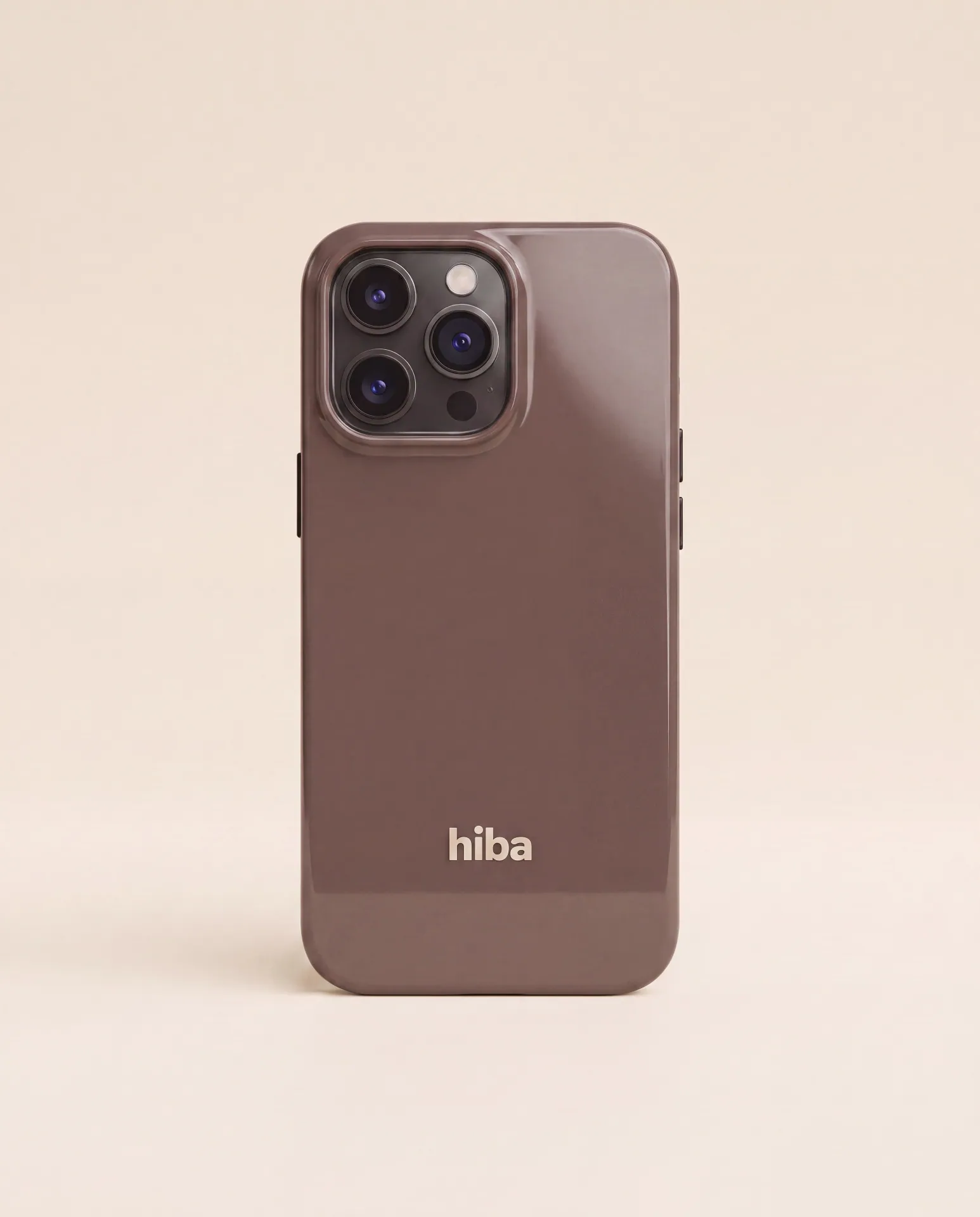 HIBA Cocoa Brown iPhone case front product view