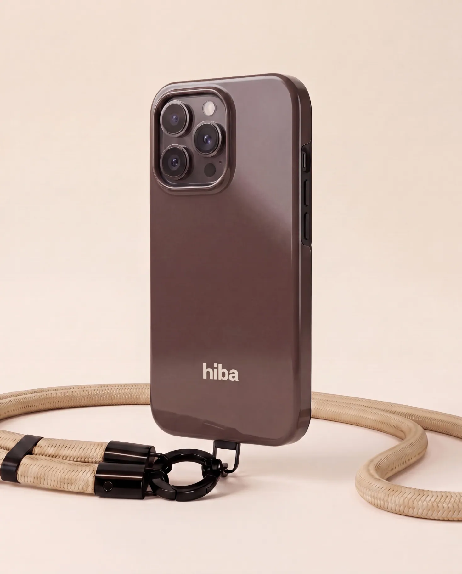 the phone strap worn crossbody in golden-hour light