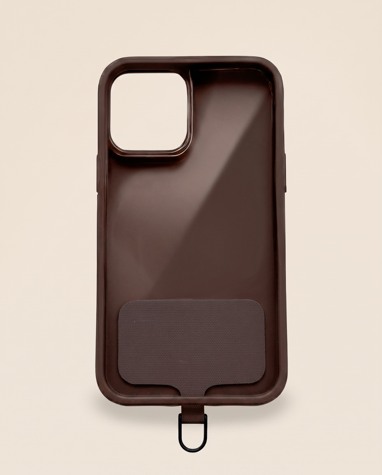 HIBA phone strap cocoa detail view