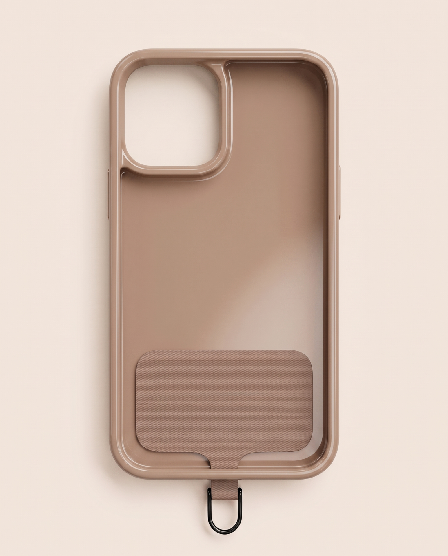 HIBA phone strap almond detail view
