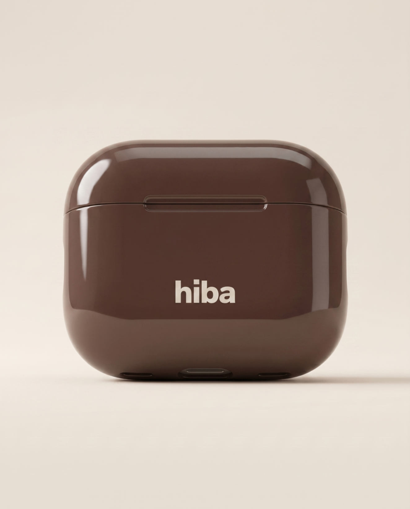 HIBA Cocoa AirPods case front product view