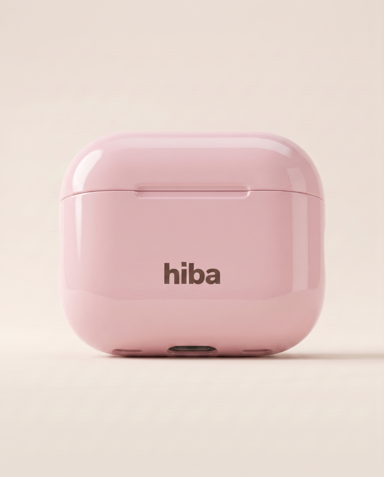HIBA Blush AirPods case front product view